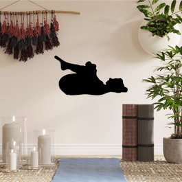 Wallity Yoga 8 Escultura de pared de metal negra